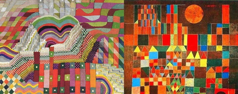 Gunta-Stolzl-wall-hanging-slit-tapestry-red-green-1927-28